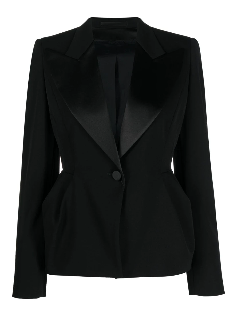 Buttoned Long-sleeved Blazer