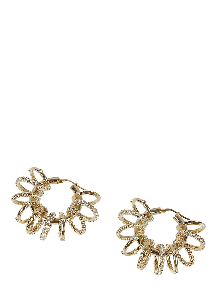 multiring hoop small earrings