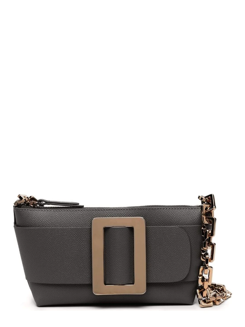 Buckle Pouchette Epsom Leather Handbag In Multicolor