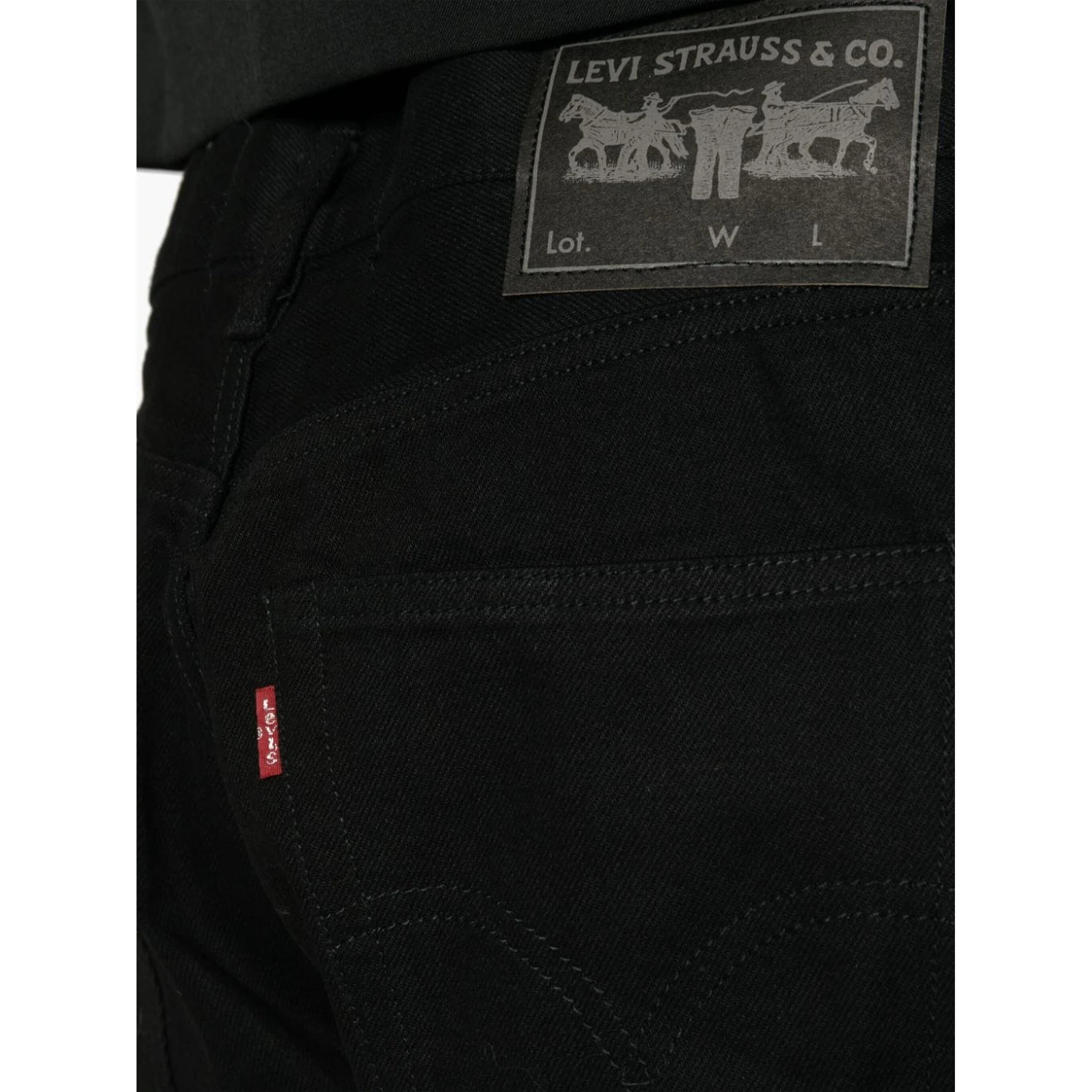 Cropped Leg Pleated Cotton Trousers In Black