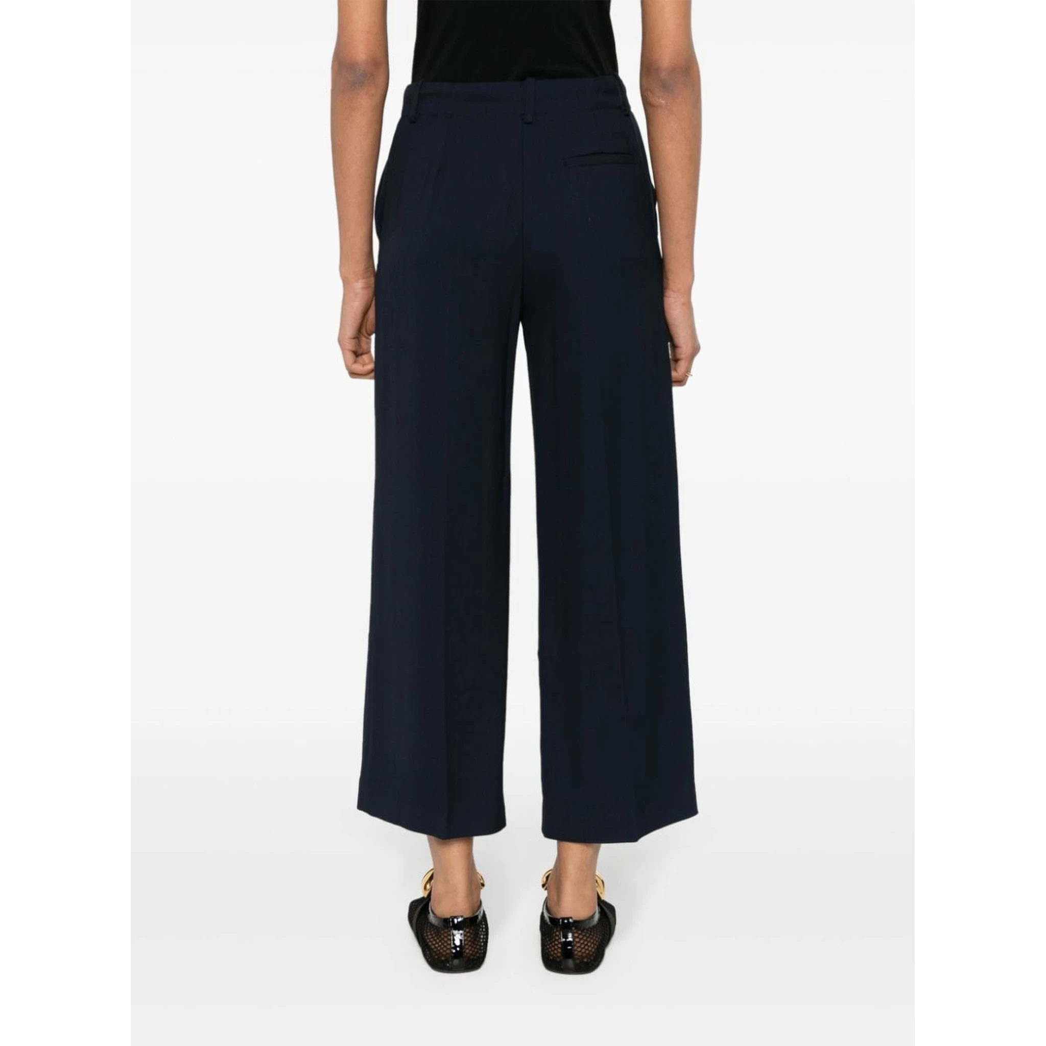 Wide-leg Trousers In Blue