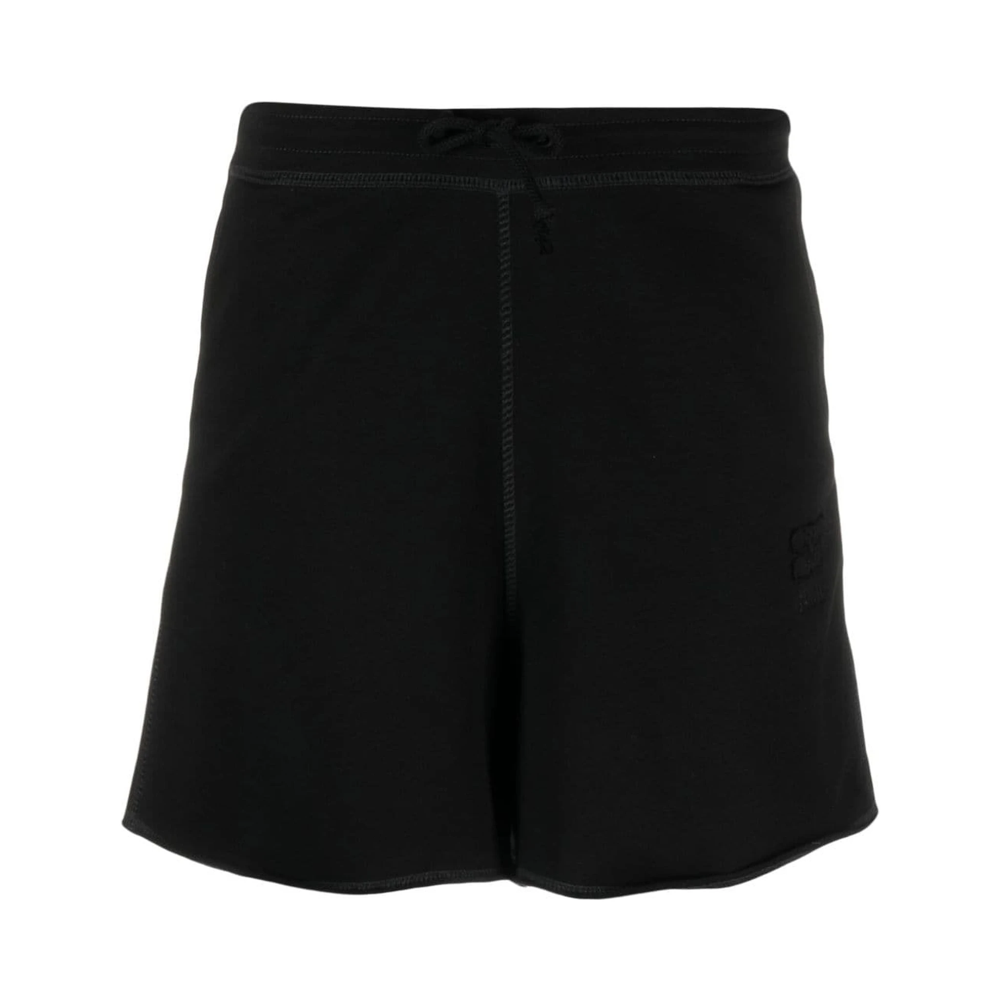 Women's Drawstring Organic Cotton Shorts In Black