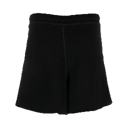 Women's Drawstring Organic Cotton Shorts In Black