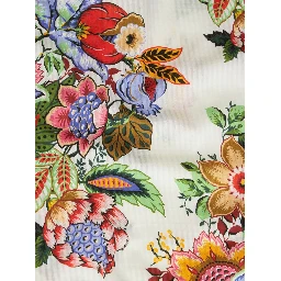 floral-print draped blouse