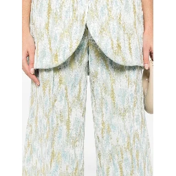 Printed Cropped Trousers In Multicolour