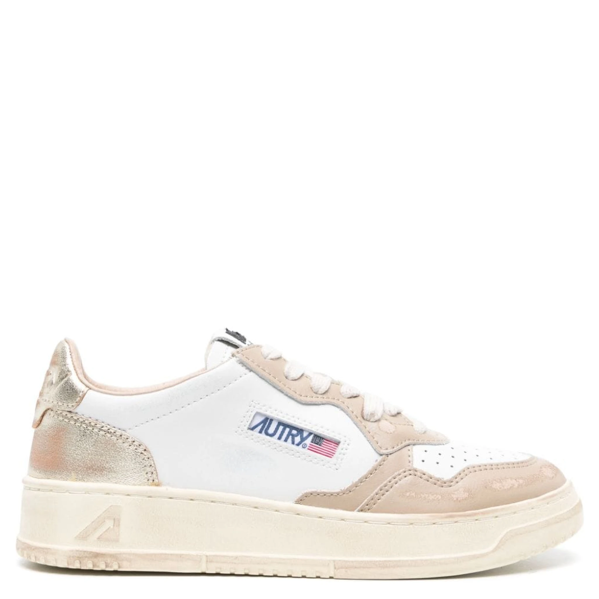 White Medalist Logo Sneaker