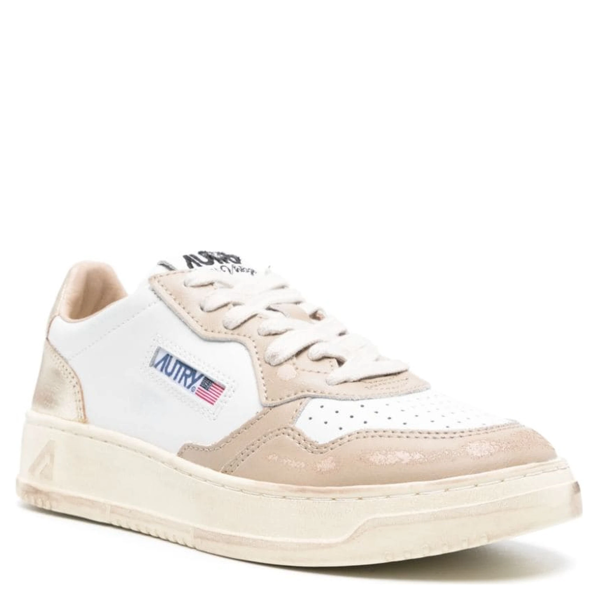 White Medalist Logo Sneaker