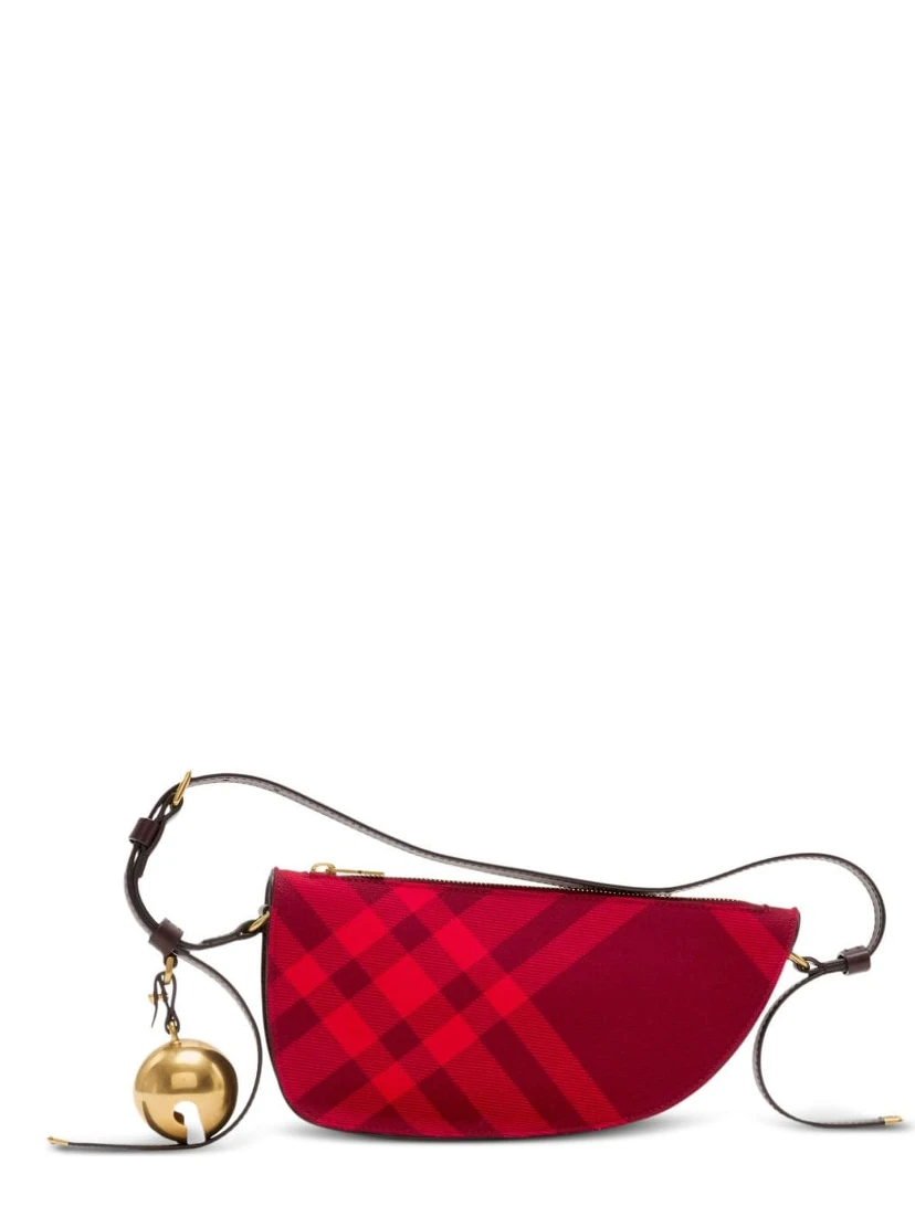 Mini Shield check-pattern shoulder bag