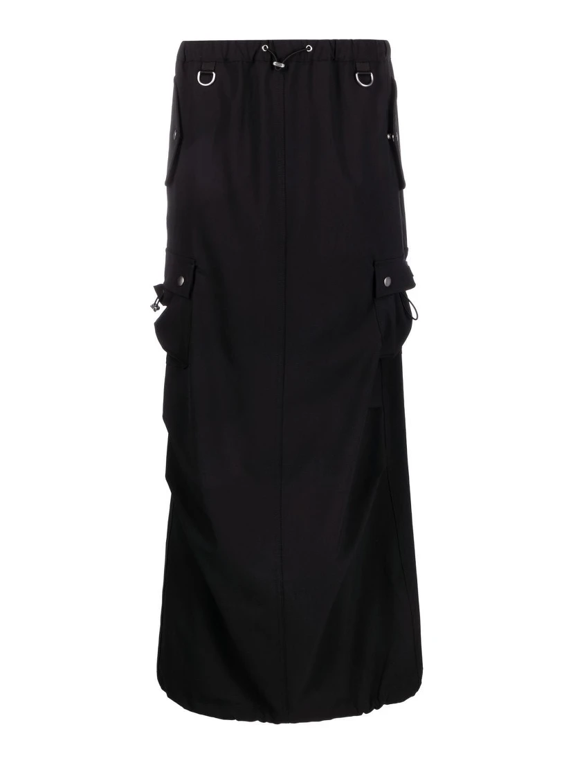 tailored cargo maxi skirt