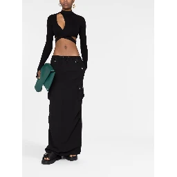 tailored cargo maxi skirt