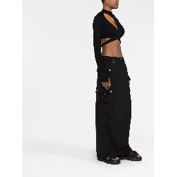 tailored cargo maxi skirt