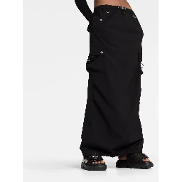 tailored cargo maxi skirt