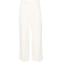 Straight-Leg Cropped Trousers