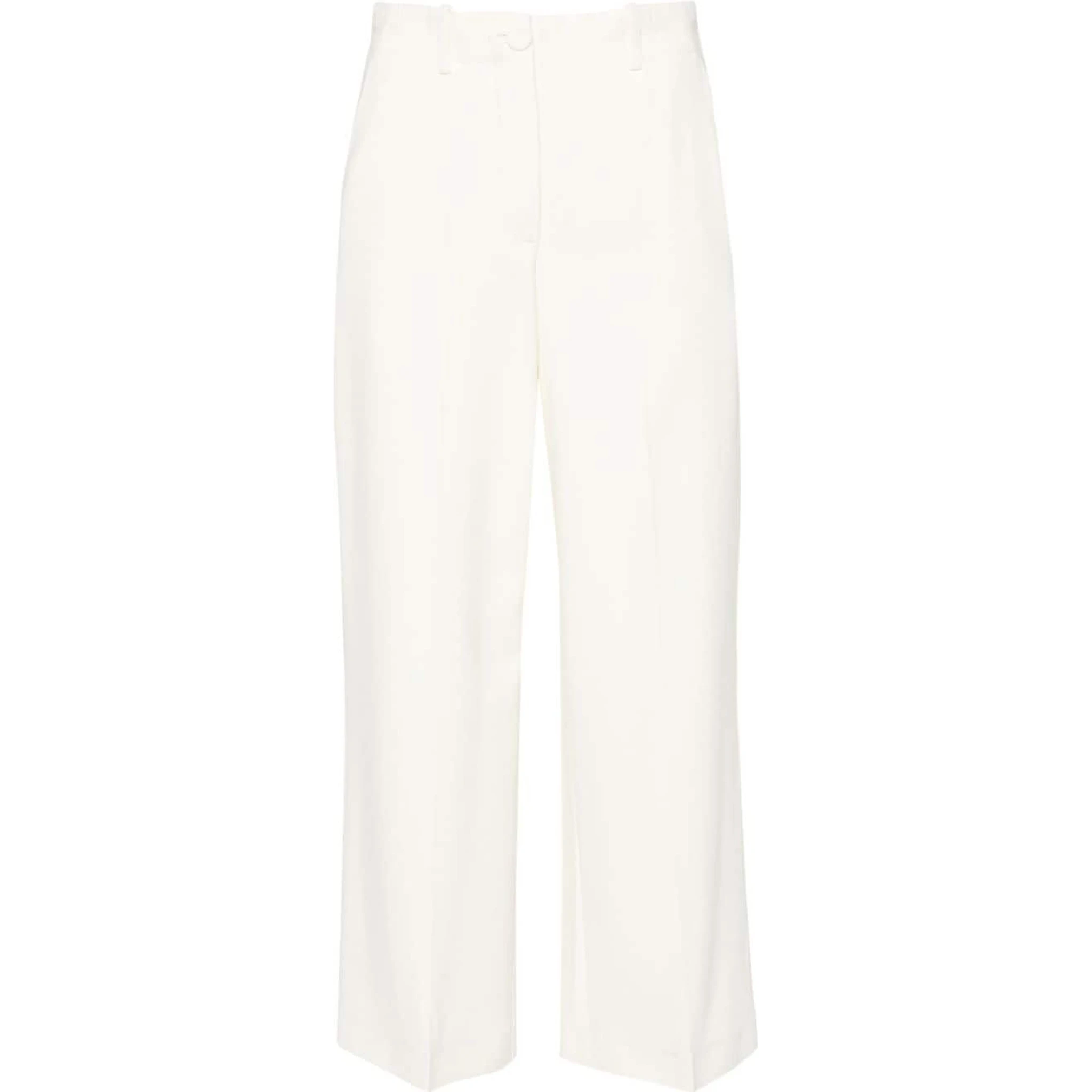 Straight-Leg Cropped Trousers