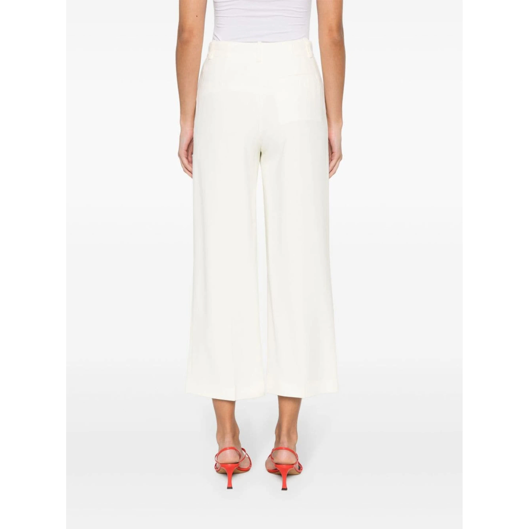 Straight-Leg Cropped Trousers