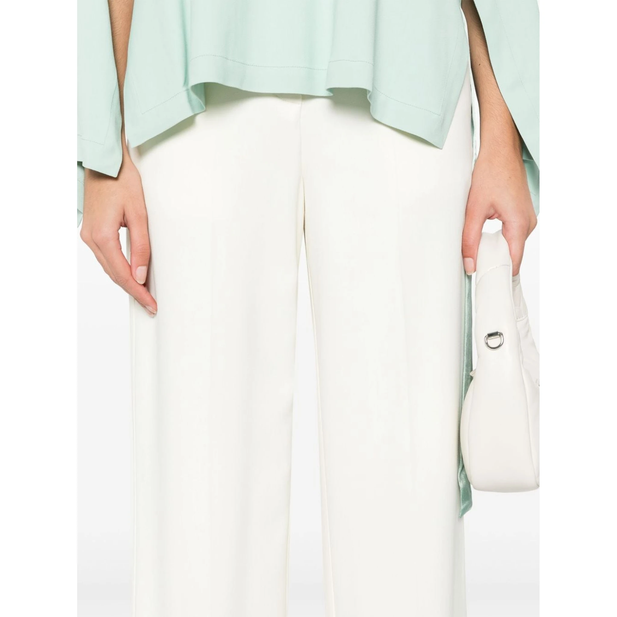 Straight-Leg Cropped Trousers