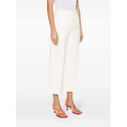 Straight-Leg Cropped Trousers
