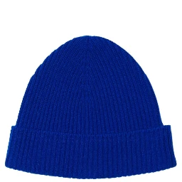 Electric Blue Cashmere Beanie Hat