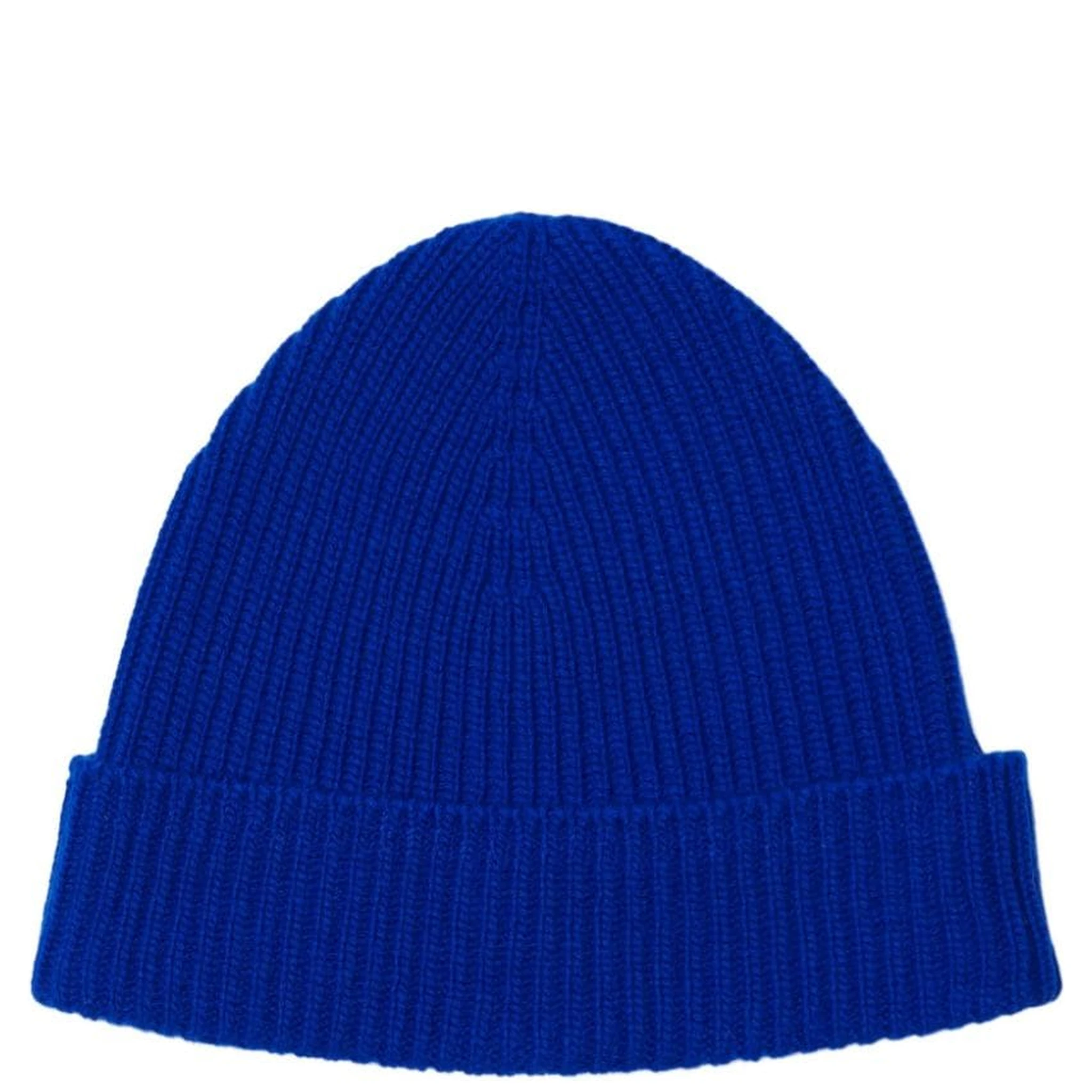 Electric Blue Cashmere Beanie Hat