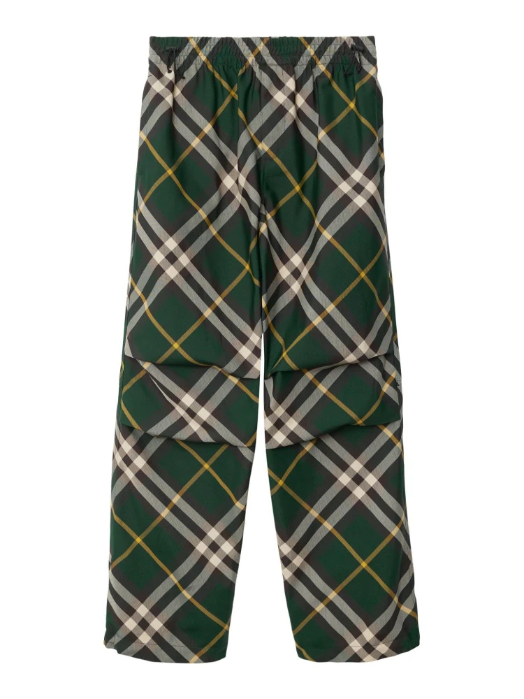 Burberry wide-leg checked trousers