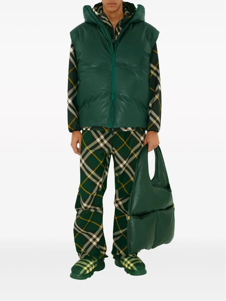 Burberry wide-leg checked trousers alternative
