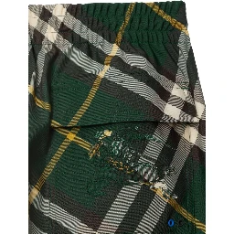 Burberry wide-leg checked trousers