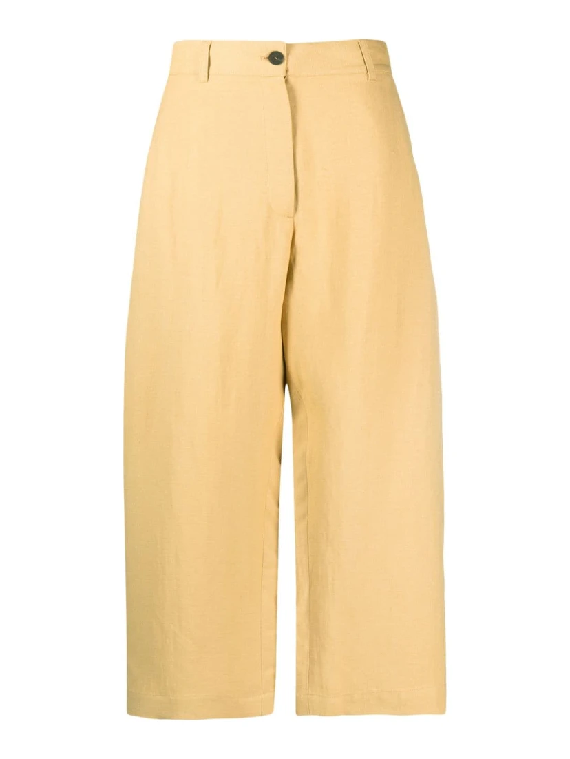 high-waisted wide-leg trousers