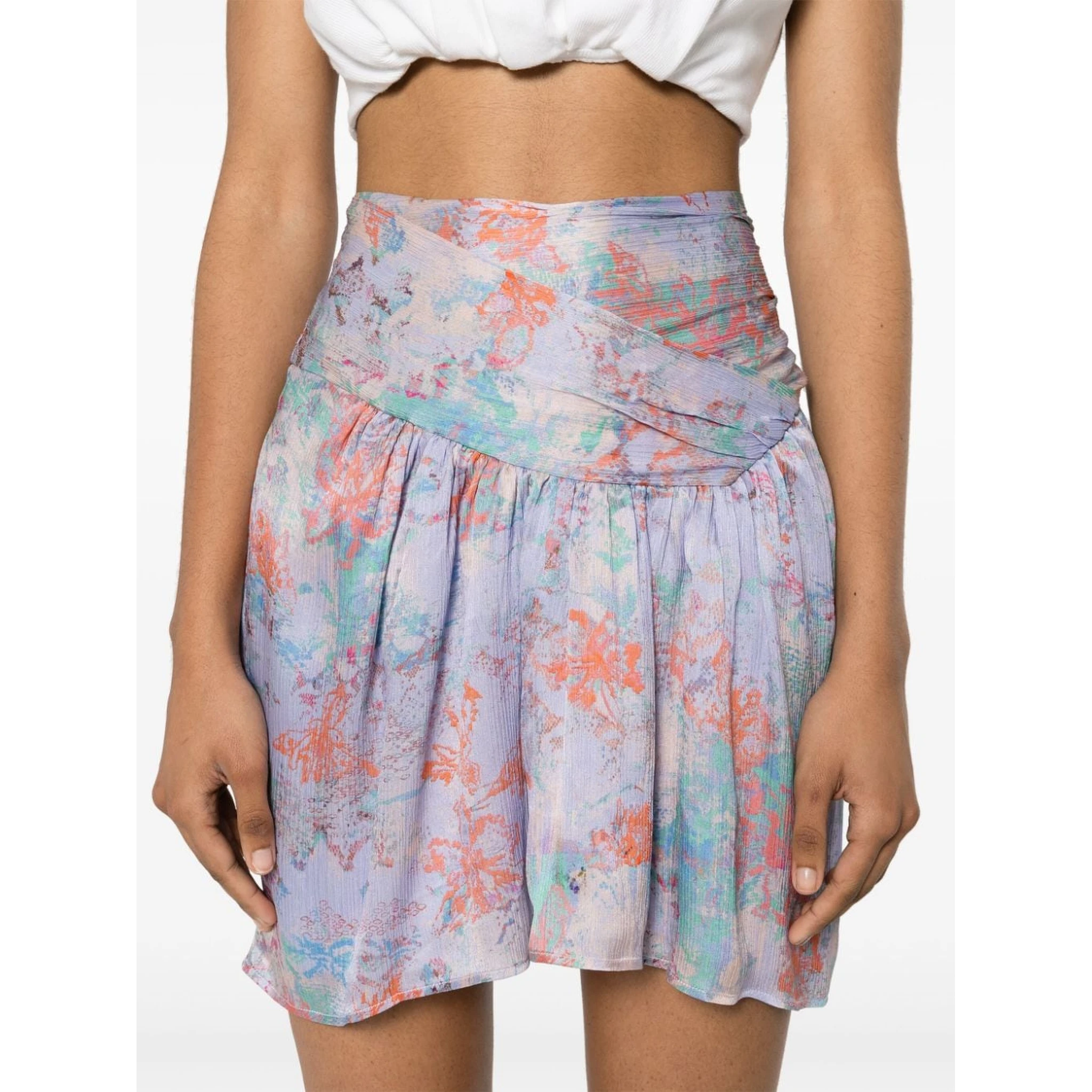Theoline silk mini skirt