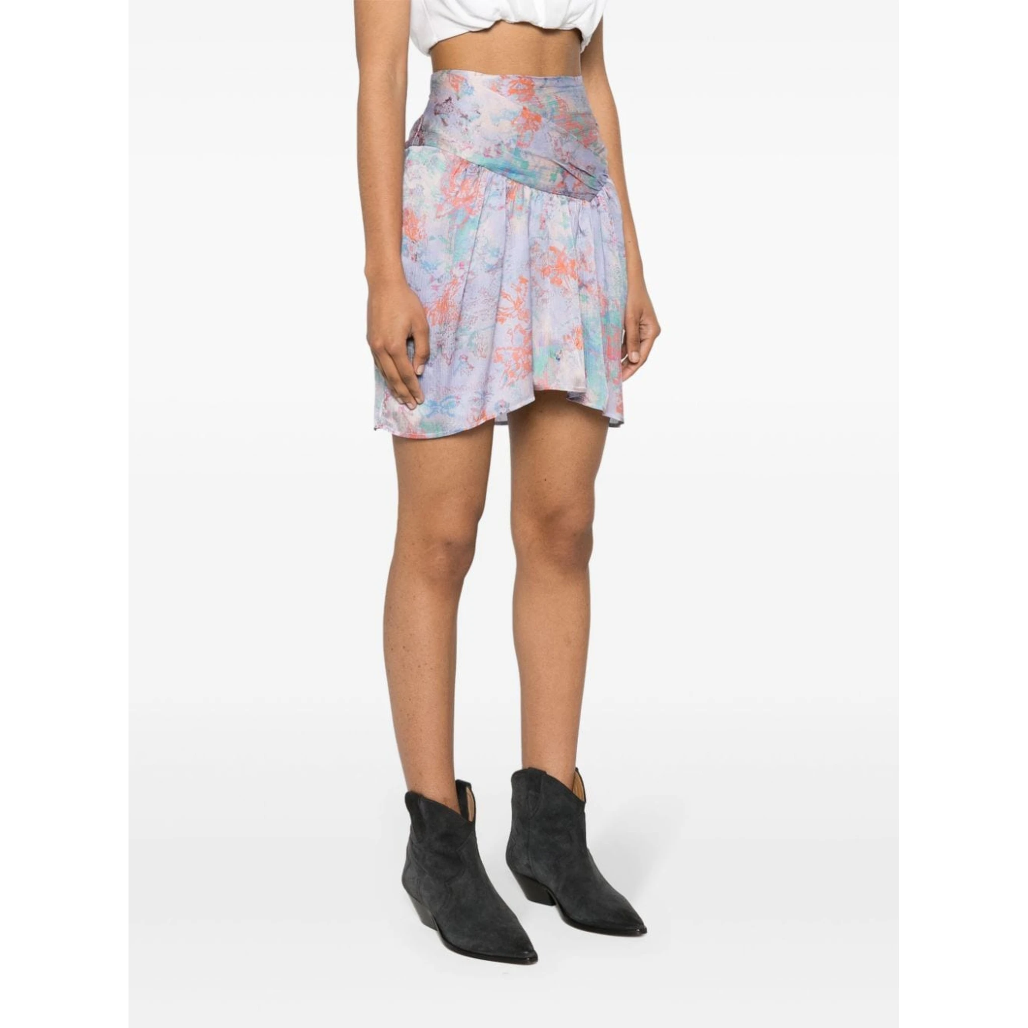 Theoline silk mini skirt