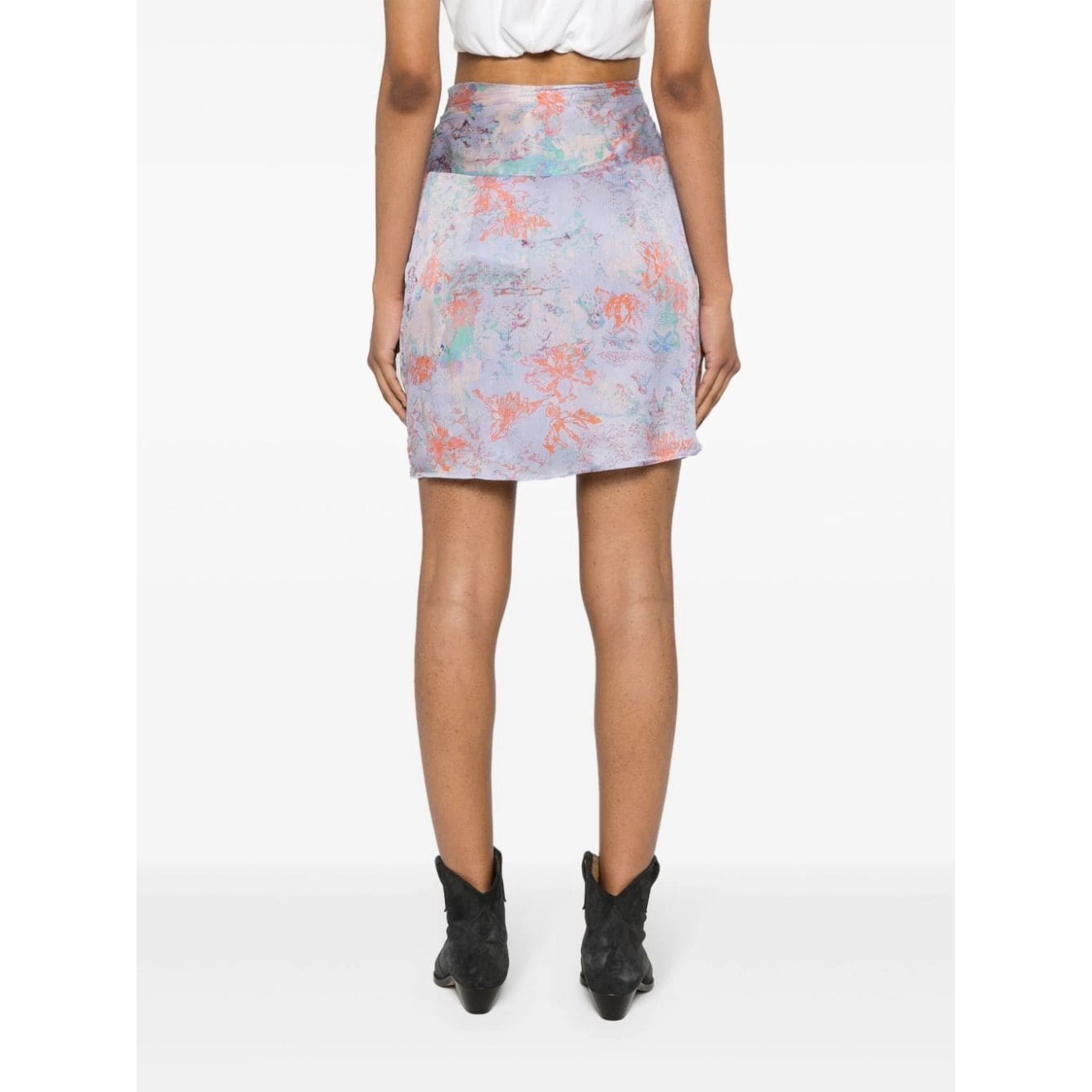 Theoline silk mini skirt