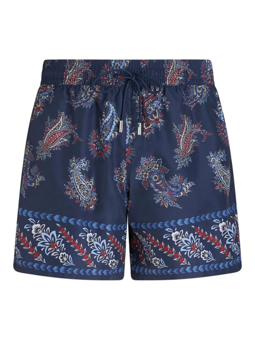 paisley-print swim shorts