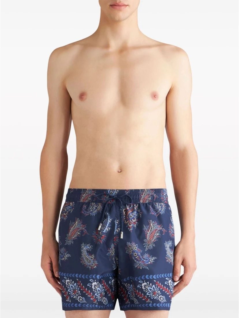paisley-print swim shorts