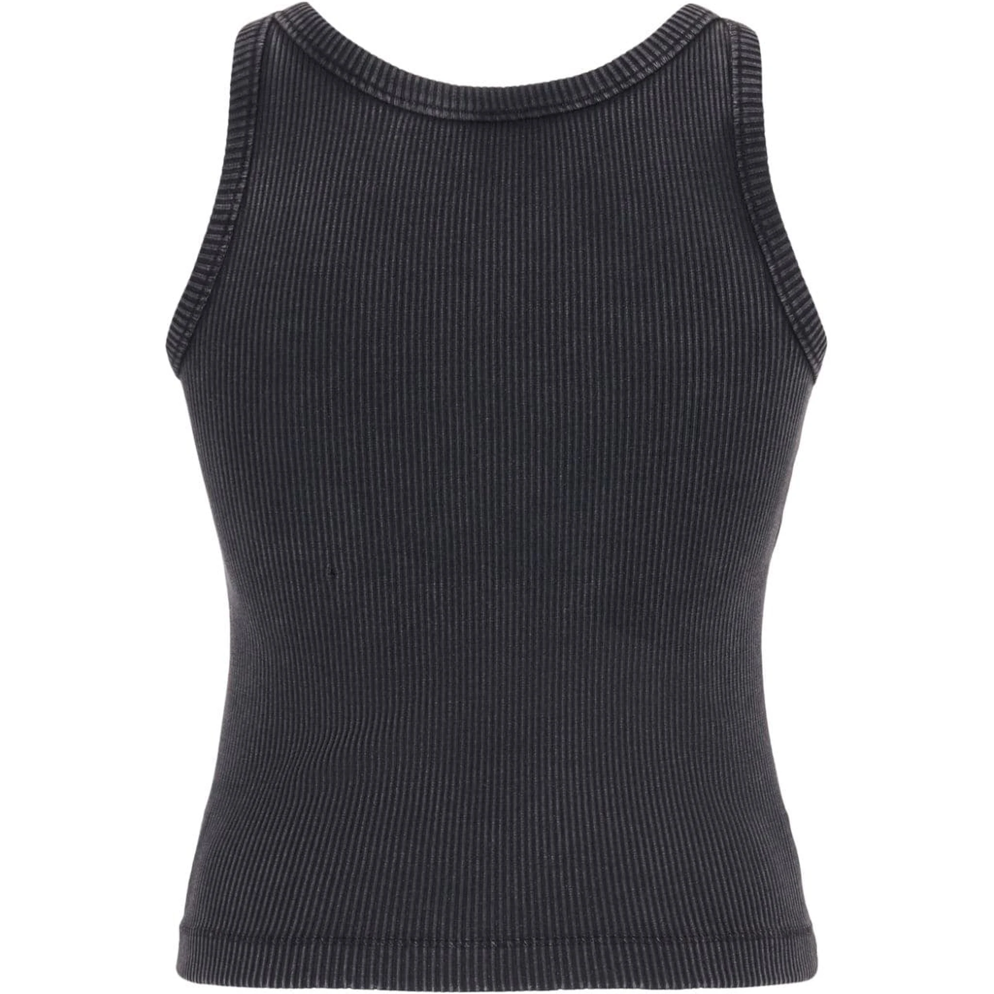 logo-appliqué ribbed tank top