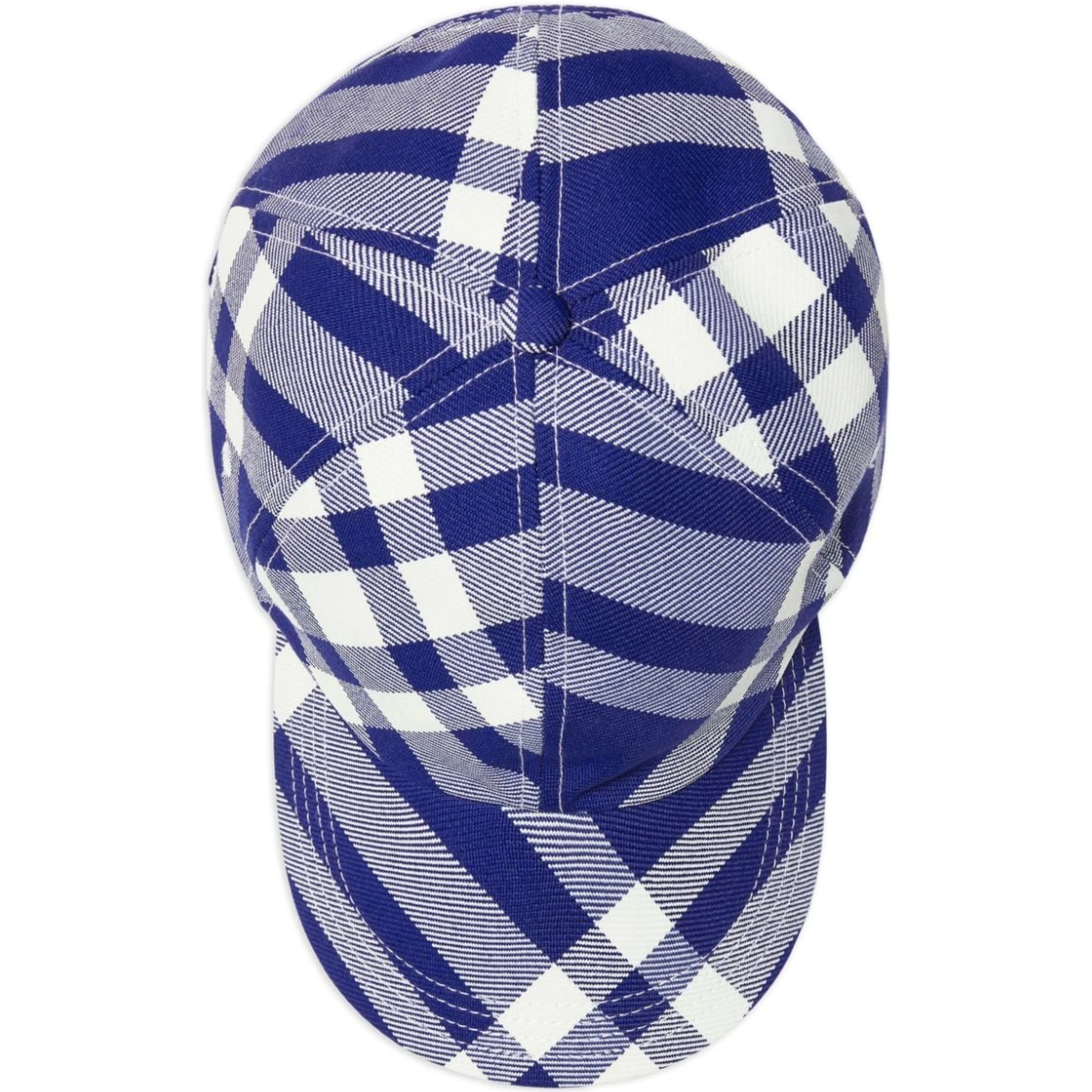 check-plaid cotton baseball cap