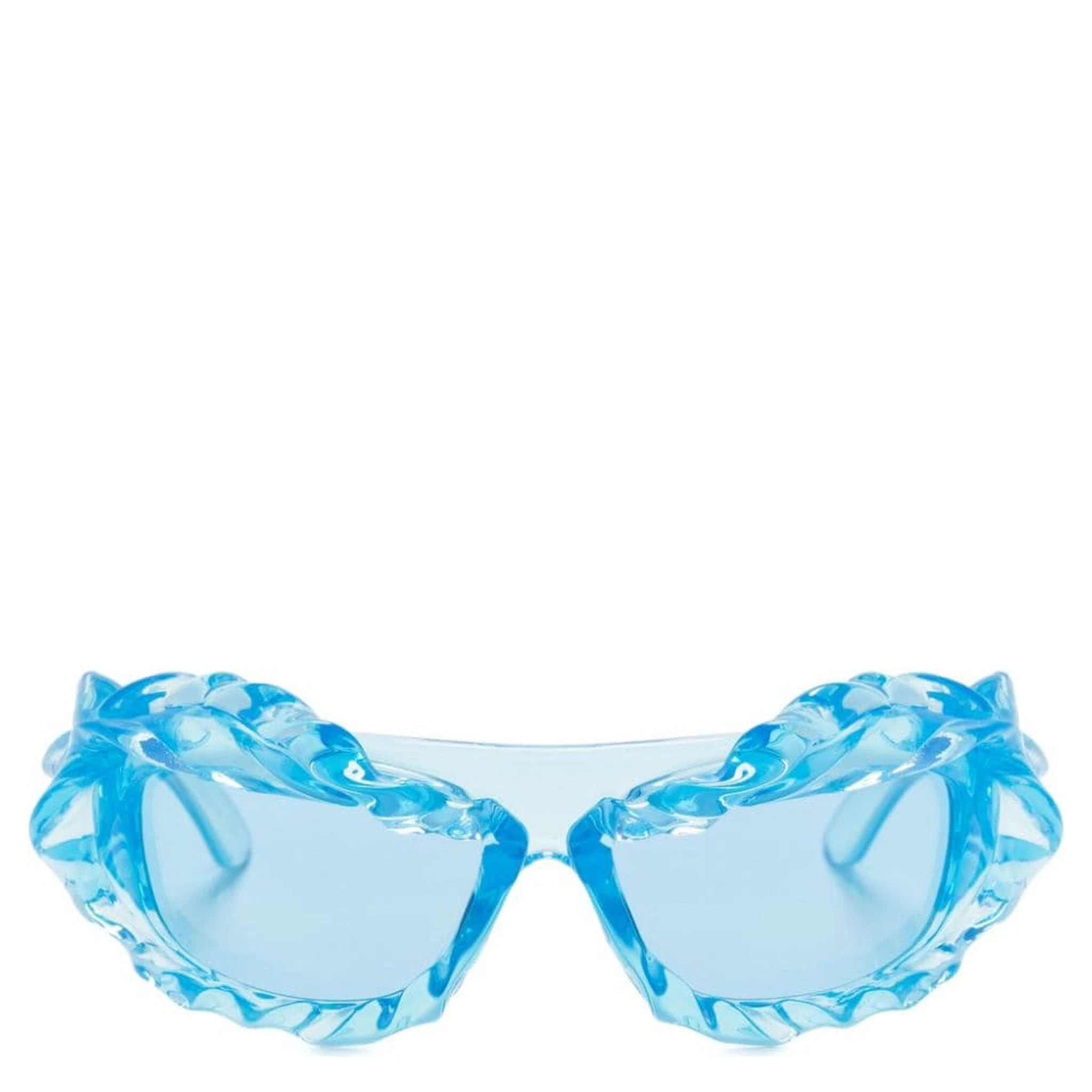 Geometric Frame Sunglasses In Blue