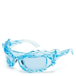 Geometric Frame Sunglasses In Blue