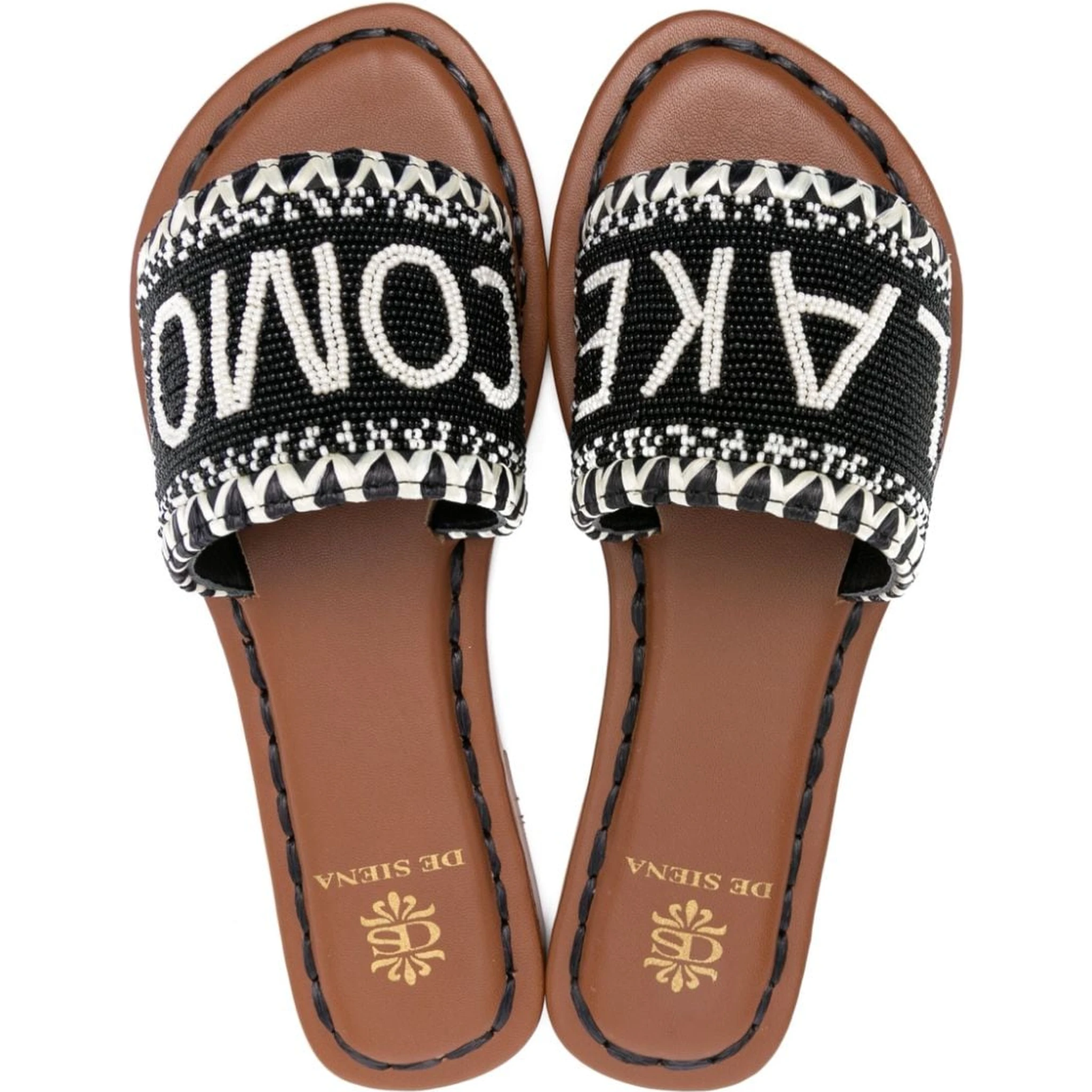 bead-embellished leather sandals
