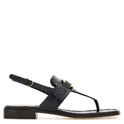 Gancini-buckle leather sandals