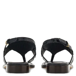 Gancini-buckle leather sandals