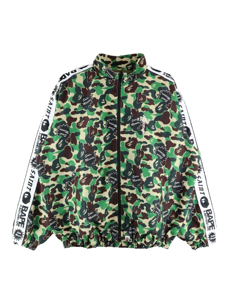 camouflage-print bomber jacket