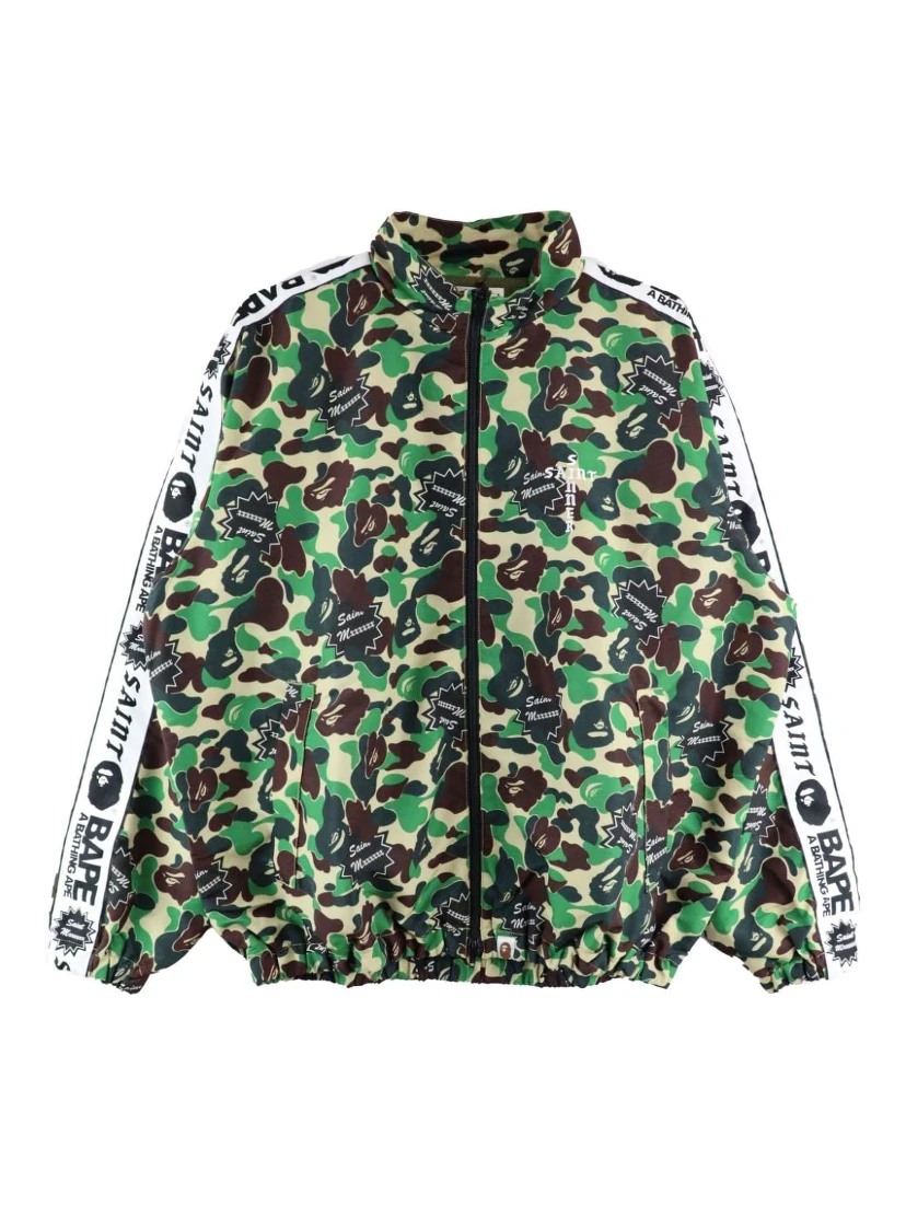 camouflage-print bomber jacket