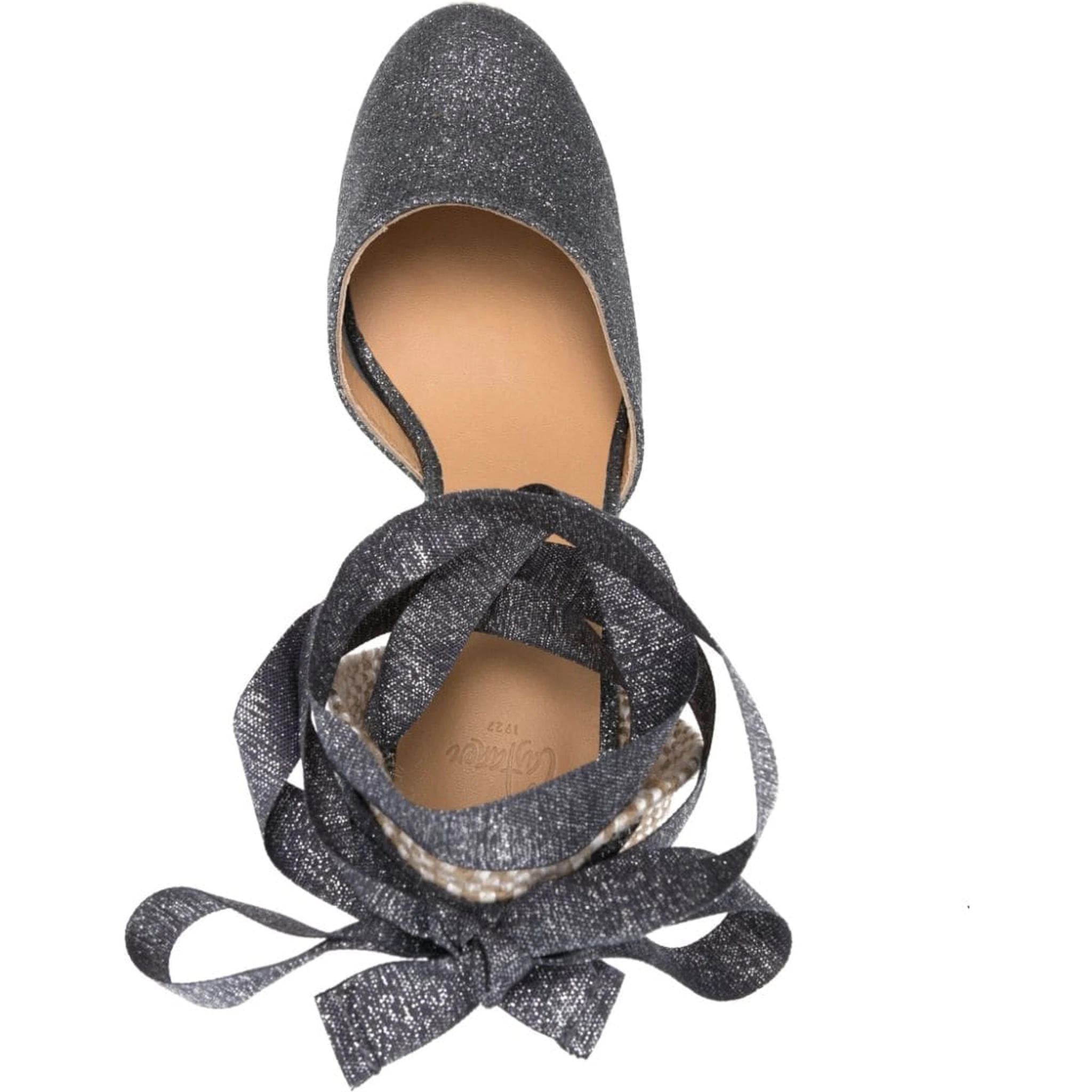 Castañer Lurex Carina Wedge Espadrilles In Grey