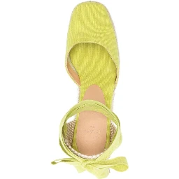 Castañer Tina Raffia Wedge Espadrilles In Yellow