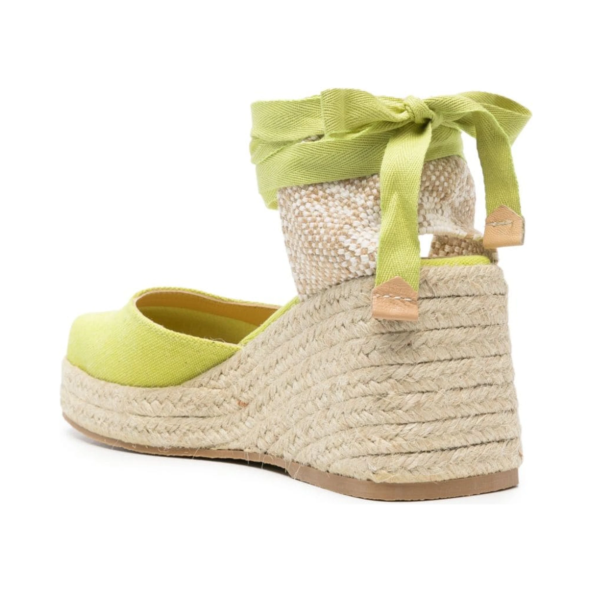 Castañer Tina Raffia Wedge Espadrilles In Yellow