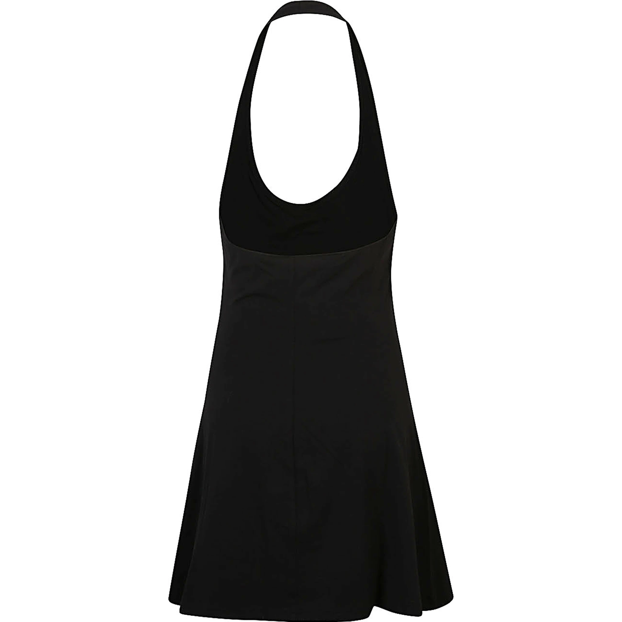 Logo Halter Mini Dress In Black
