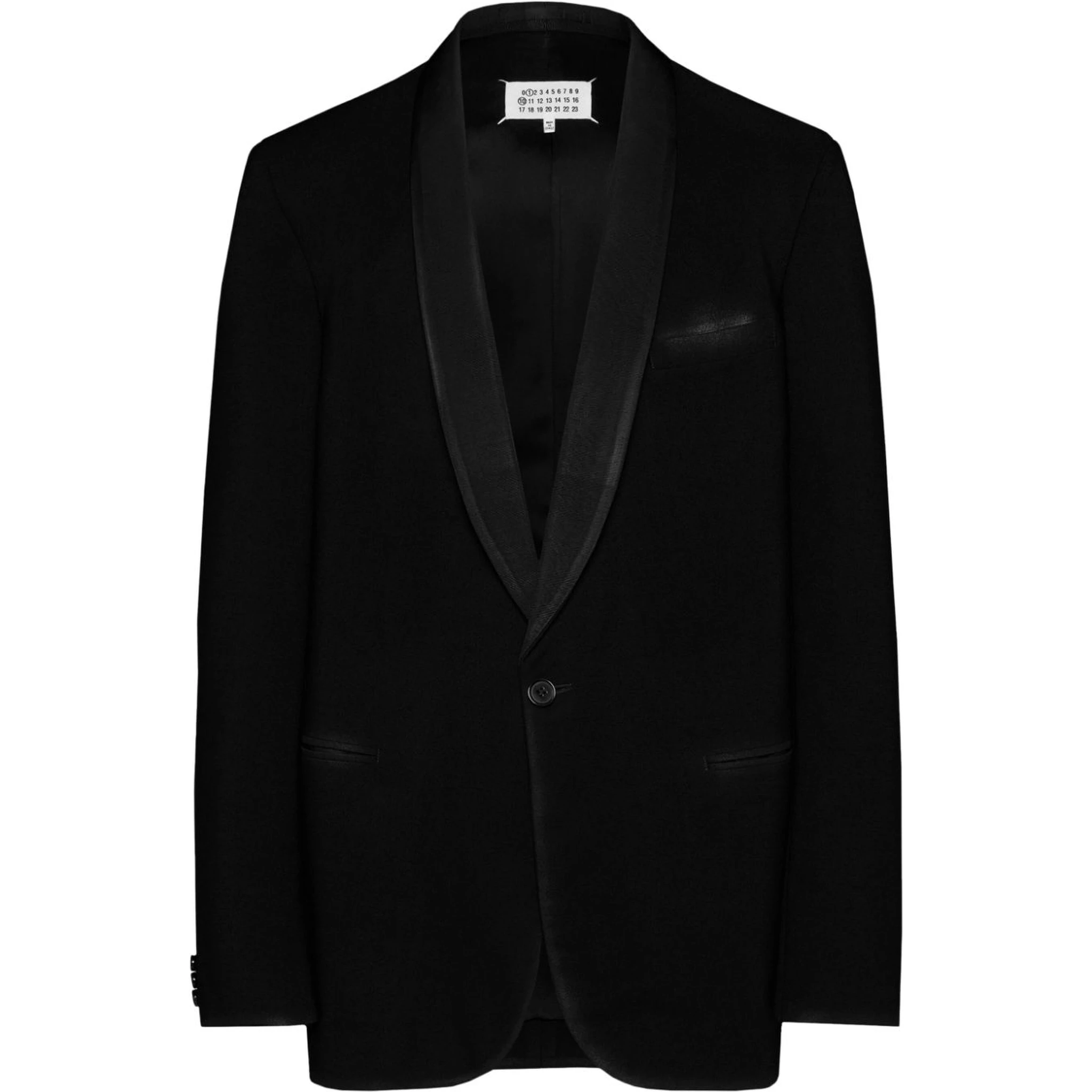 Wool Single-breasted Blazer Jacket In Black