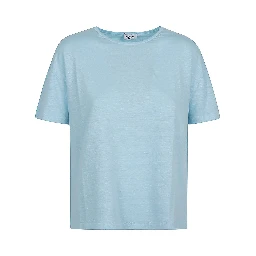 Base Linen Jersey T-shirt In Clear Blue