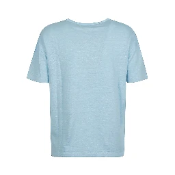 Base Linen Jersey T-shirt In Clear Blue