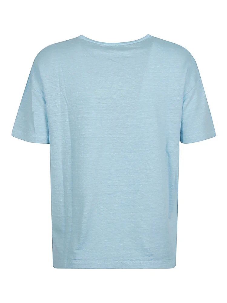 Base Linen Jersey T-shirt In Clear Blue alternative