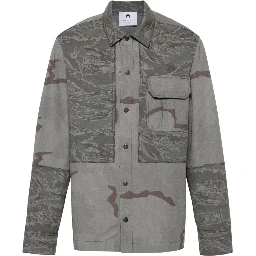 rispstop classic-collar shirt jacket